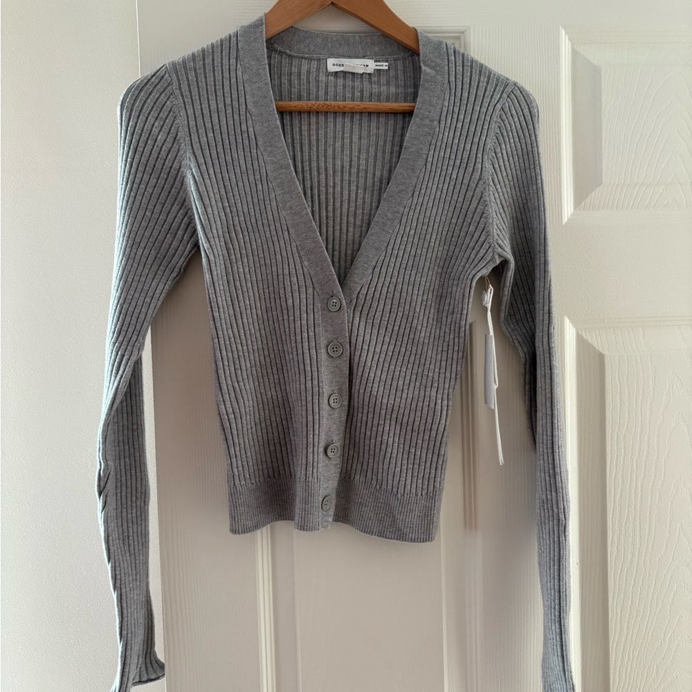 Good American Cozy Ribbed Cardigan - Picture 2 of 7